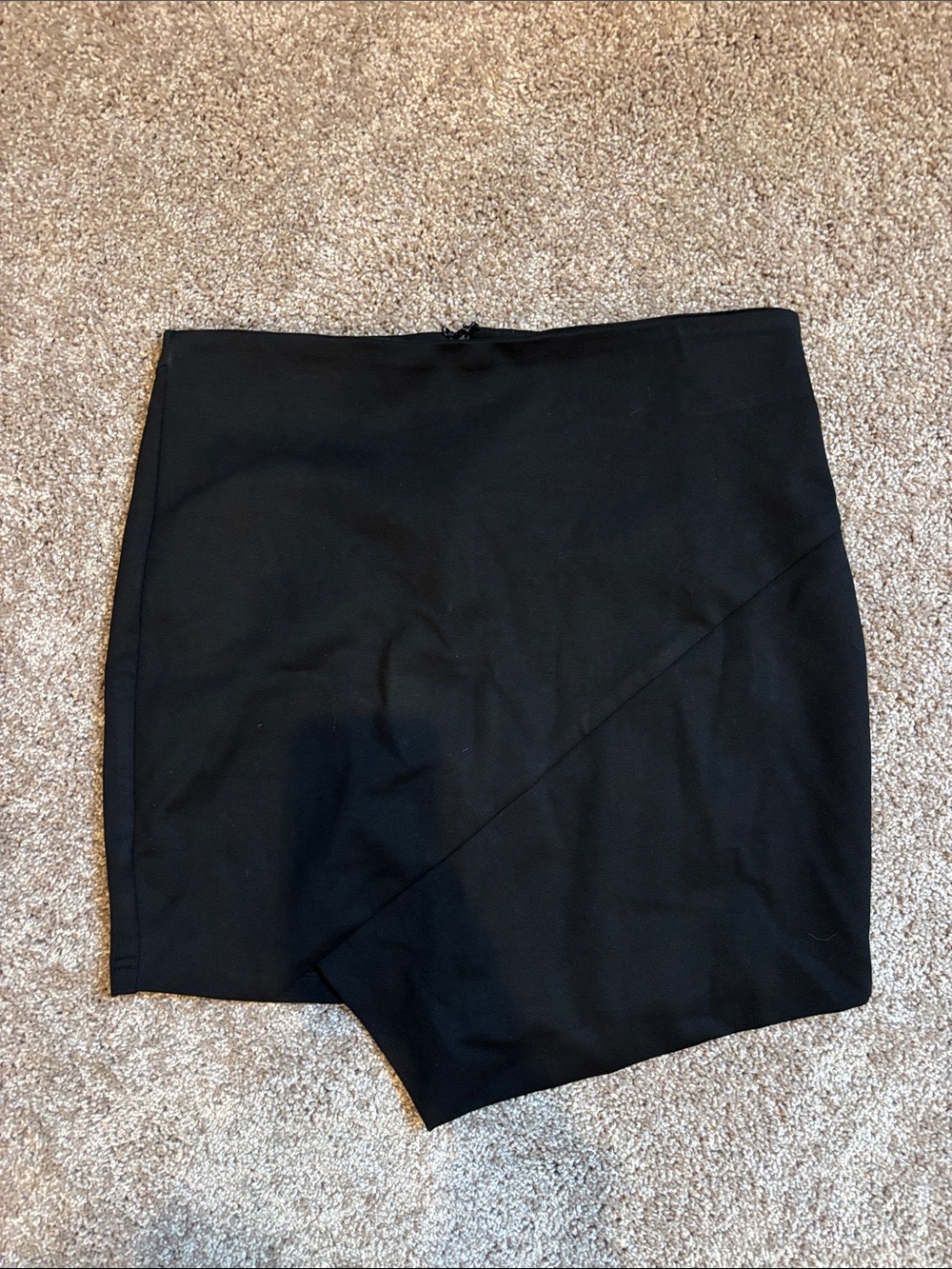 Lulu's Black Asymmetric Mini Skort